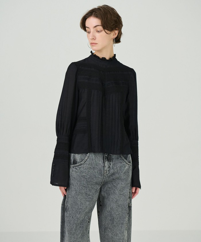 GRACECONTINENTAL レースコンビハイネックトップ ブラック 36 GRACECONTINENTAL レースコンビハイネックトップ ブラック 36