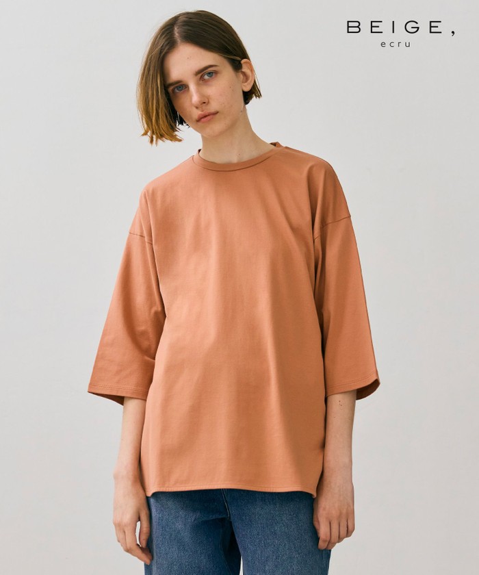 BEIGE 【BEIGEecru/WEB限定・洗える】JERSEY STITCH / コット NUDECAMEL F BEIGE 【BEIGEecru/WEB限定・洗える】JERSEY STITCH / コット NUDECAMEL F