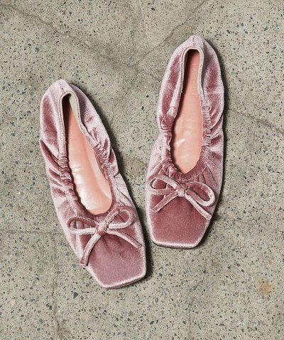 【LAROUTE】ギャザーバレエシューズ
