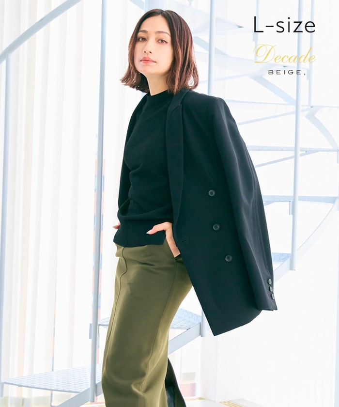 BEIGE 【洗える・L−size】ALAINA / ダブルジャケット BLACK 8 BEIGE 【洗える・L−size】ALAINA / ダブルジャケット BLACK 8