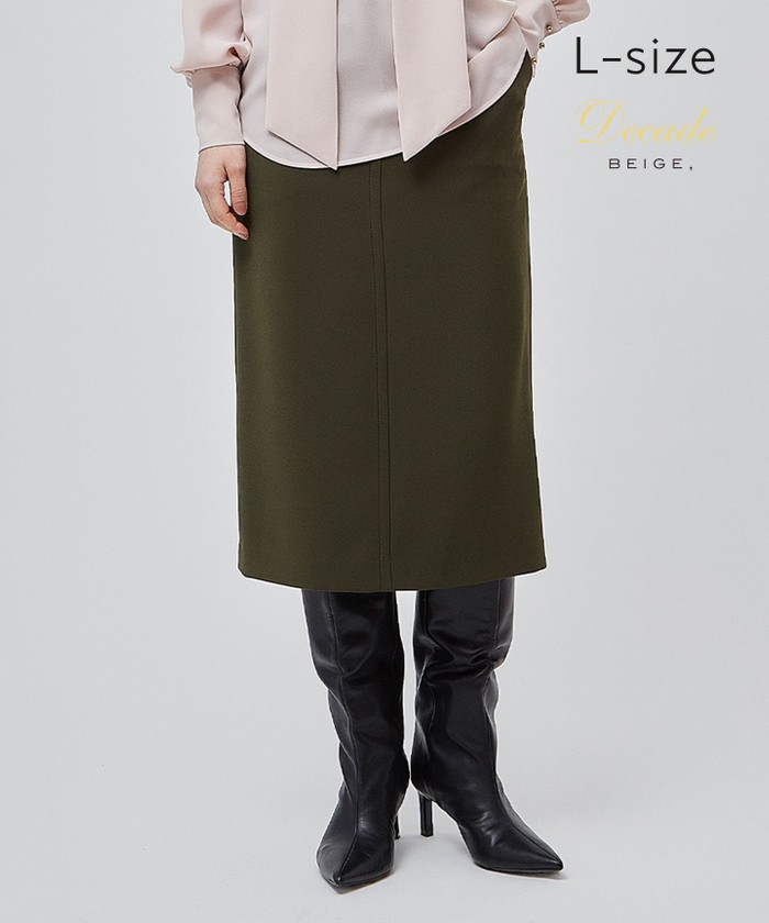 BEIGE 【洗える・L−size】ALAINA / Iラインスカート KHAKI 8 BEIGE 【洗える・L−size】ALAINA / Iラインスカート KHAKI 8
