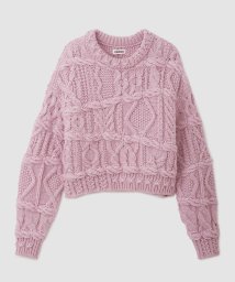 ROPE'(ロペ)/【COOHEM】CRAZY ARAN PULLOVER【一部WEB限定カラー】/ピンク（63）