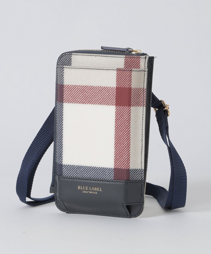 クレストブリッジチェックPVCスマホポシェット(506838943)｜阪急百貨店