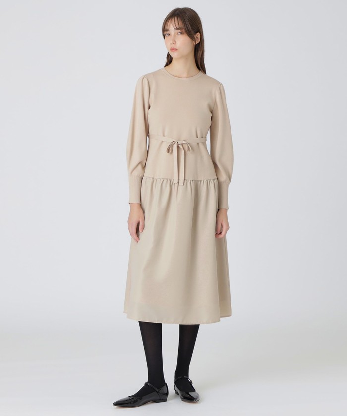 BLUE LABEL CRESTBRIDGE ロングワンピース ベージュ 美品 ベージュ系｜ワンピース・ドレス｜BLUE LABEL CRESTBRIDGE