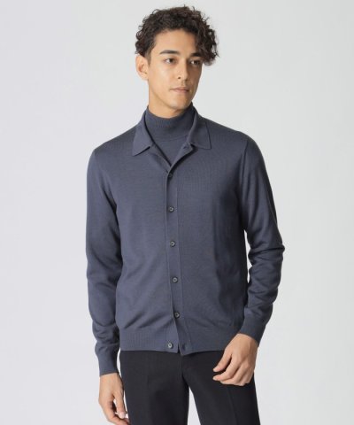 【Washable】オープンニットポロ