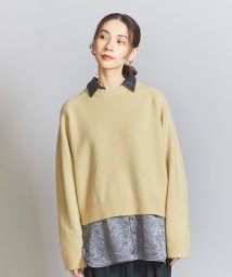 BEAUTY&YOUTH UNITED ARROWS(ビューティーアンドユース　ユナイテッドアローズ)/ウールカシミヤ アクアラグランクルーネックニット/CREAM