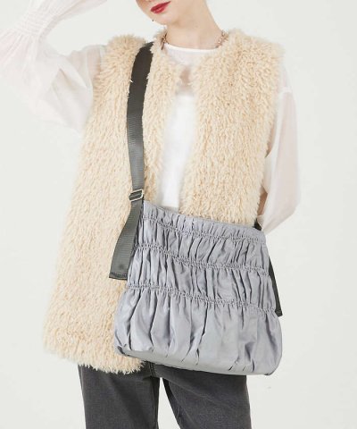 ●SOEUR/シャーリングテープショルダー