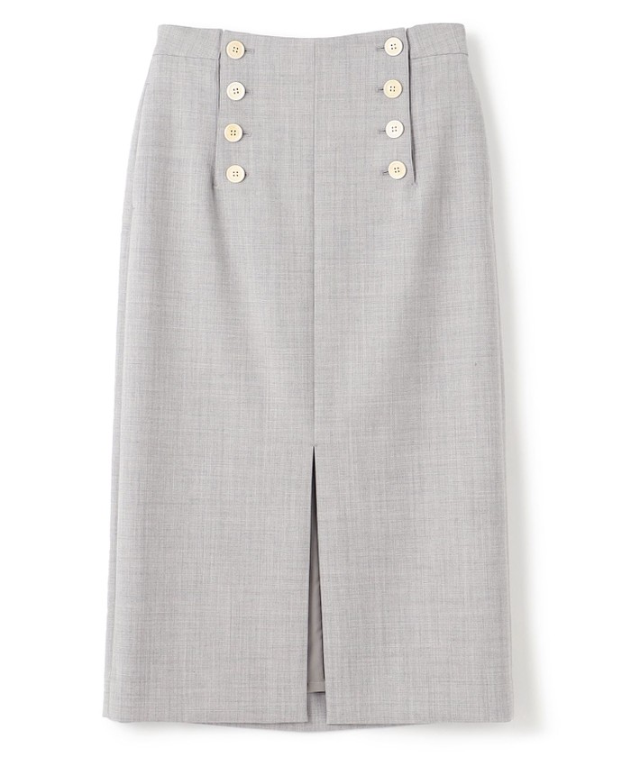 BEIGE FERSEN / フロントボタンIラインスカート L. GRAY 2 BEIGE FERSEN / フロントボタンIラインスカート L. GRAY 2