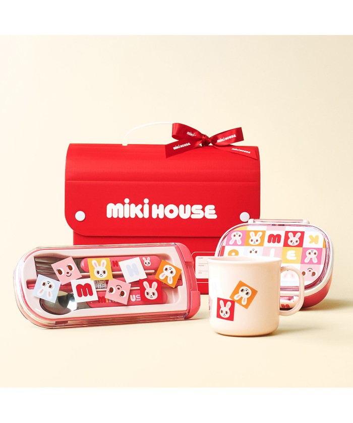 mikihouse パズルブロックシリーズ ランチグッズギフトセット【BOX付き】 ピンク サイズなし mikihouse パズルブロックシリーズ ランチグッズギフトセット【BOX付き】 ピンク サイズなし