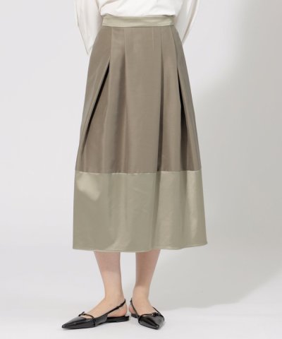 【EPOCA STORIA】 サテンコンビオーガンジー コクーンスカート 《WE