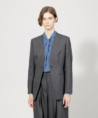 【EPOCA DI BASE】 ウールモヘヤ ノーカラージャケット 《WEB＆一