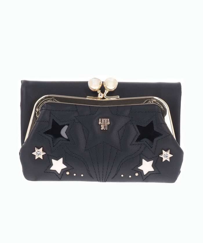 ANNASUI(バッグ) ルシィ 口金二つ折り財布 ブラック F ANNASUI(バッグ) ルシィ 口金二つ折り財布 ブラック F