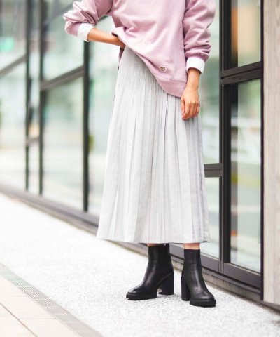 【カタログ掲載品】【ウォッシャブル】レーヨンシルクシャーリングスカート