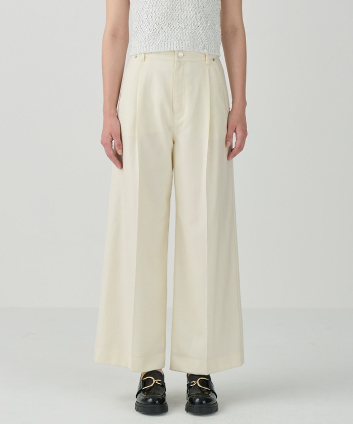 GRACECONTINENTAL ウールワイドパンツ キナリ 38 GRACECONTINENTAL ウールワイドパンツ キナリ 38