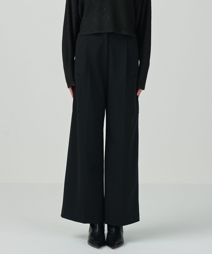 GRACECONTINENTAL ワイドワークパンツ ブラック 36 GRACECONTINENTAL ワイドワークパンツ ブラック 36