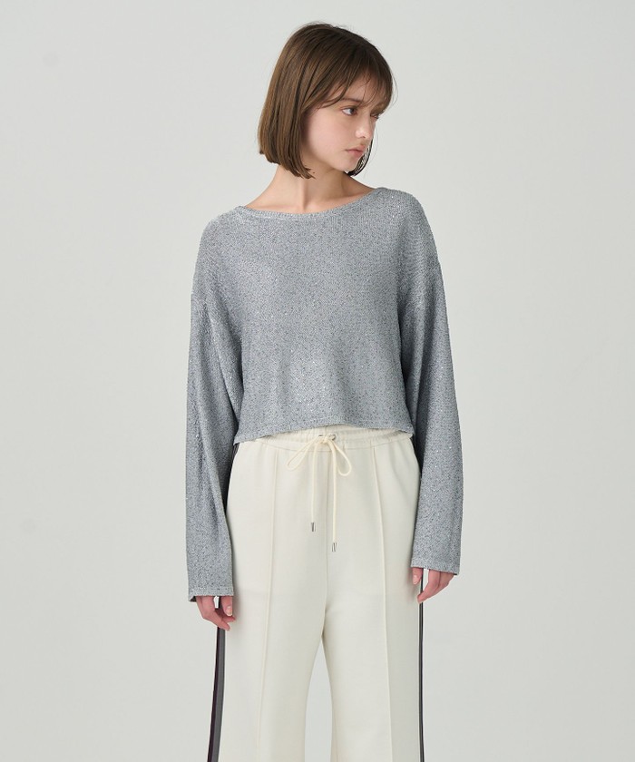 GRACE CONTINENTAL / グレースコンチネンタル モールニットベアトップ メッシュルーズニットトップ / GRACE CONTINENTAL | GRACE