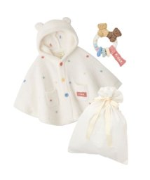 gelato pique Kids＆Baby/【ラッピング済み】【BABY】ベビモコドットポンチョ&シリアルベアラトルSET/506860486