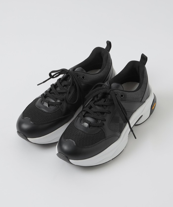 ブラックレーベル クレストブリッジ シャドーチェック スニーカー BLACK.lab】カルゼシャドークレストブリッジチェックコンビビブラム