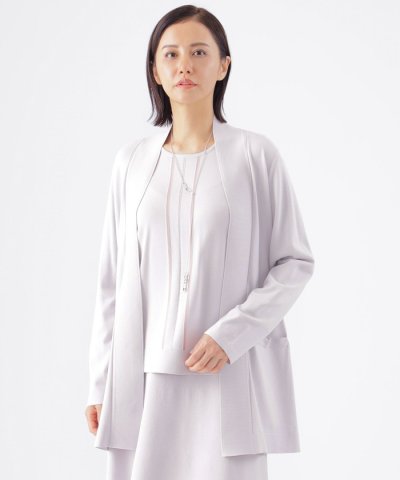 【ウォッシャブル】コンフォートバイカラーカーディガン