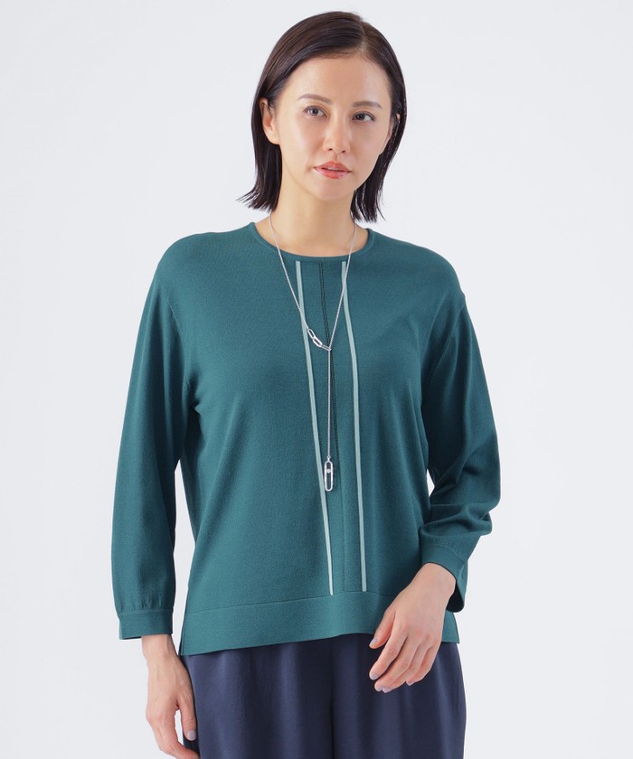 【美品】TRANS WORK 緑・紺 幾何学模様 ニットセーター 40 美品】TRANS WORK 緑・紺 幾何学模様 ニットセーター 40 - メルカリ