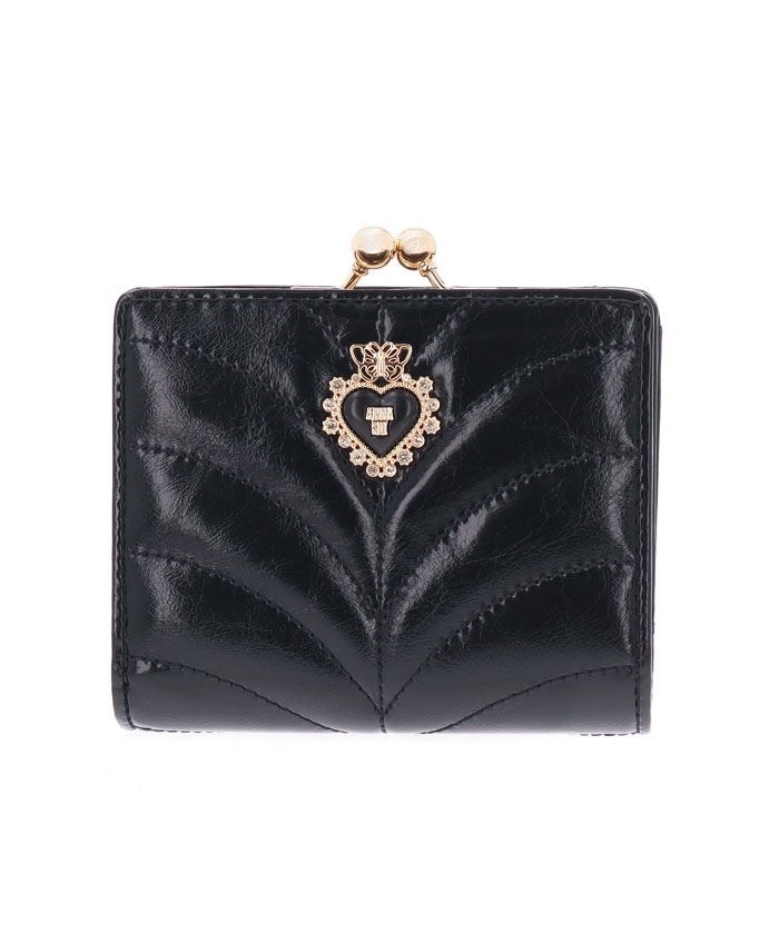 ANNA SUI ポワロ 二つ折り財布 キーケース ブラック 牛革 アナスイ ポワロ 口金二つ折り財布(506850888)｜阪急百貨店公式通販サイト｜阪急