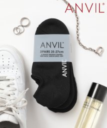 ANVIL/アンヴィル ANVIL 【ANVIL】「消臭加工」「滑り止め付き」3足セット 3パック イン ソックス /インビジブルソックス /ANS020 浅履き 靴下 ア/504600521