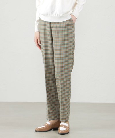 ウォッシャブルウールテーパードパンツ