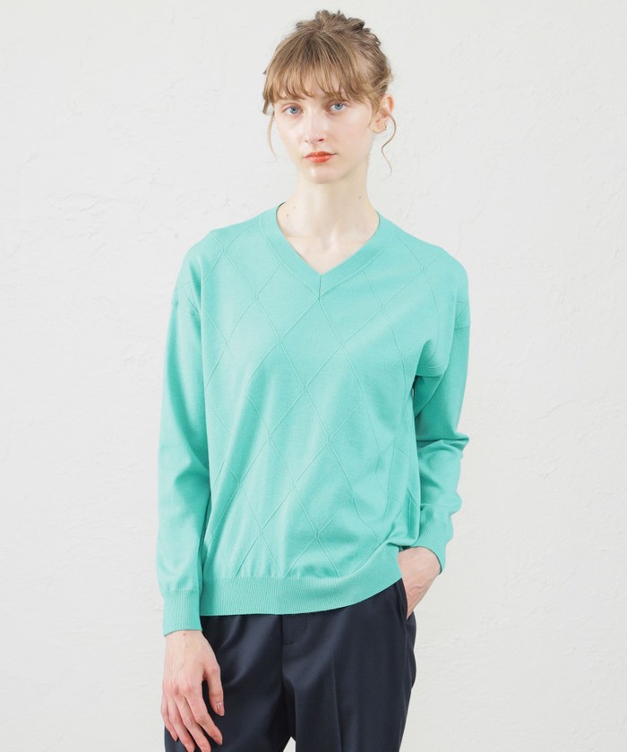 マッキントッシュフィロソフィー MACKINTOSH PHILOSOPHY アルパカ 混 身幅の広い レディース 用 ニット セーター 38 GREY LABEL クロップドアルパカ混ニット(トップス)｜MACKINTOSH