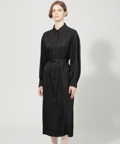 【EPOCA DI BASE】 ブライトツイル シャツカラードレス 《WEB＆一