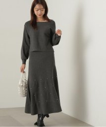 PROPORTION BODY DRESSING(プロポーション　ボディドレッシング)/パール付きニットアップ　24AW/チャコール2