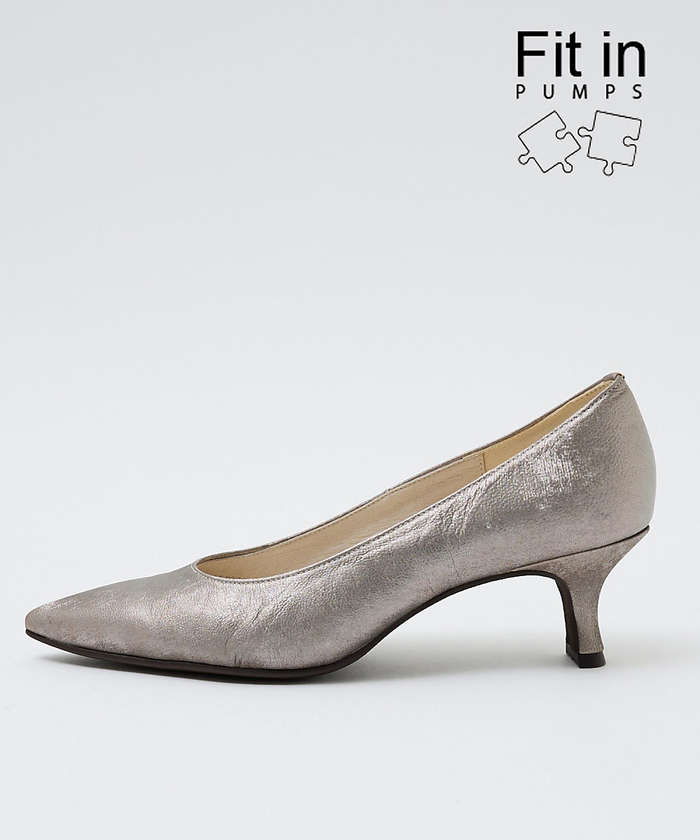 AuBANNISTER 【Fit in PUMPS】プレーンパンプス シルバー 37 AuBANNISTER 【Fit in PUMPS】プレーンパンプス シルバー 37
