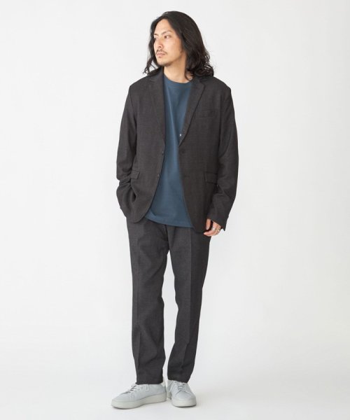 SHIPS MEN(シップス　メン)/【WEB限定】SHIPS:〈手洗い可能〉デニムライク ストレッチ セットアップ（ジャケット＋パンツ）/ブラック