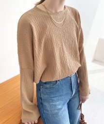 reca(レカ)/カットシャーリングデザインTシャツ(240210)/モカ