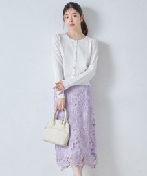 tocco closet/トッコクローゼット tocco closet フラワーケミカルレースタイトスカート※紺野彩夏さん着用/506854922