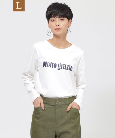 【L】【カタログ掲載品】【ウォッシャブル】シルケットコットンロゴプリントプルオー