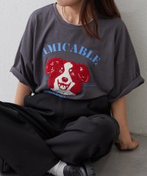 NICE CLAUP OUTLET/【WEB限定】ワンコサガラ刺繍BIGTシャツ　ゆったり/506863570