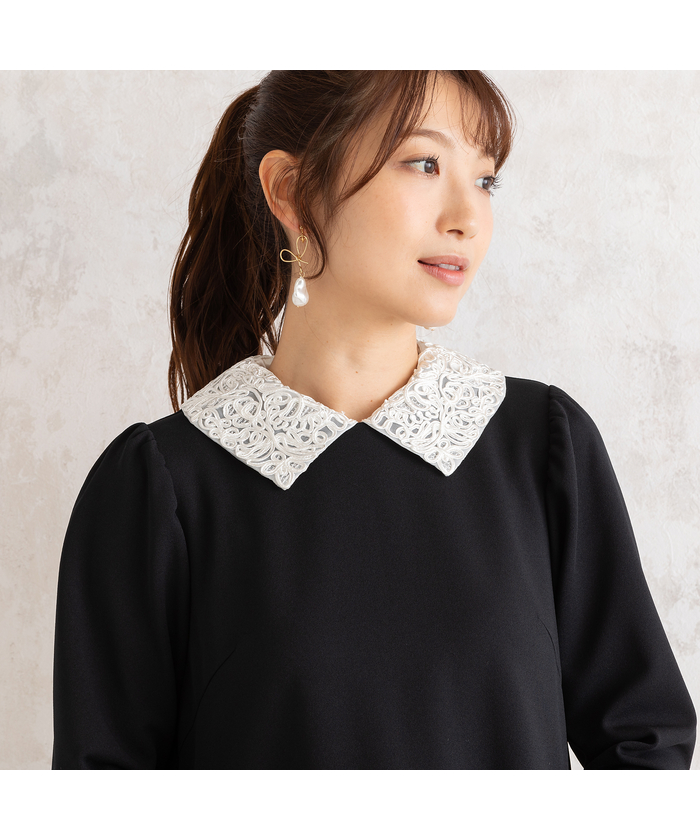 ローズティアラ RoseTiara 襟付きフリル切替ブラウス(506865248)｜阪急