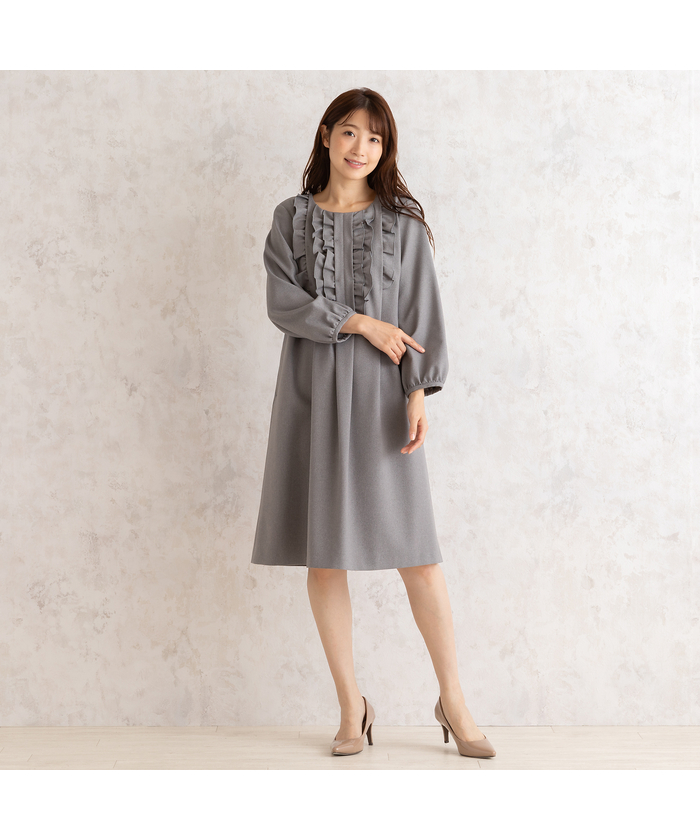 Rose Tiara ローズティアラ レースアップ　フリル　ワンピース　ドレス anc ローズティアラ Rose Tiara ワンピース 46 ピンク系 大きい
