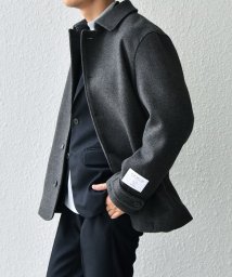 SHIPS any MEN(シップス　エニィ　メン)/SHIPS any: PURE WOOL MELTON シングル Pコート◆/ダークグレー