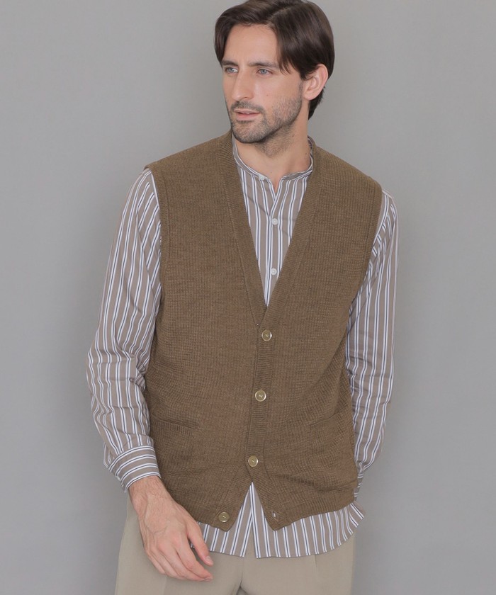 リブケーブルニットベスト(506835789)｜HANKYU MEN'S / 阪急メンズ
