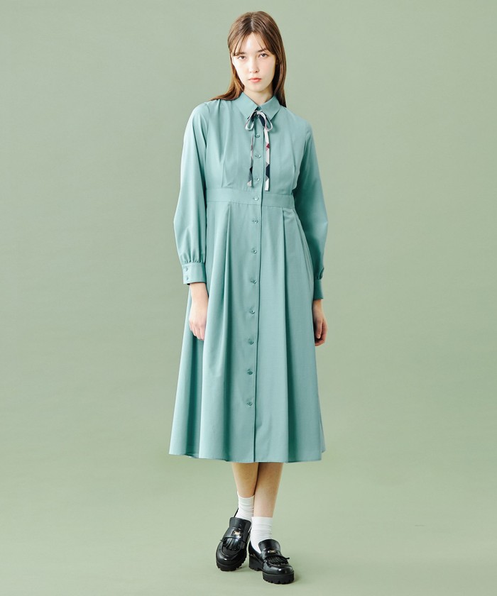23SS★ブルーレーベルクレストブリッジ ライトタンブラーブロードワンピース WEB限定】ライトタンブラーブロードドレス(506838972)｜阪急
