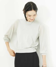 MICHEL KLEIN(ミッシェルクラン)/[WEB限定]シアースリーブニット/グレージュ（81）