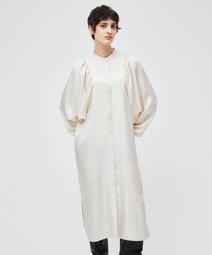 BEIGE 【洗える】LISERONS / シルクパフワンピース ECRU 2 BEIGE 【洗える】LISERONS / シルクパフワンピース ECRU 2