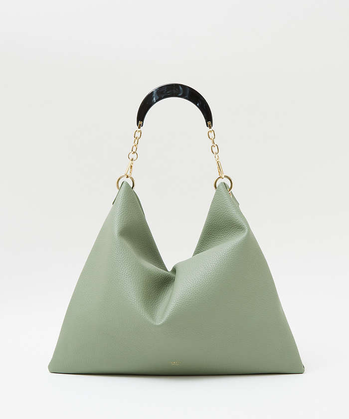 LOWELLThings Resin−T/アクリルHOBOショルダーバッグ 24AW セージグリーン F LOWELLThings Resin−T/アクリルHOBOショルダーバッグ 24AW セージグリーン F