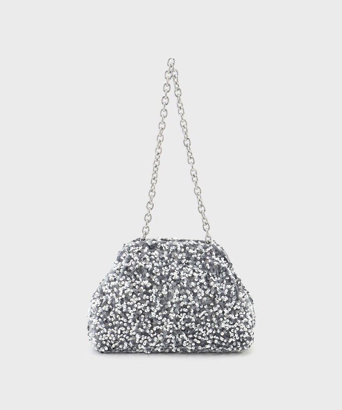 GRACE CONTINENTAL パーティーバッグ シルバー Mini MetallicRST（ショルダーバッグ）｜GRACE CONTINENTAL