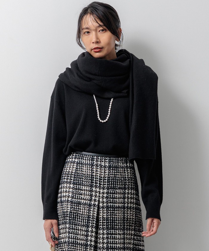 Oggi2月号掲載/洗える】ピュアカシミヤ クルーネック ニット(506875078