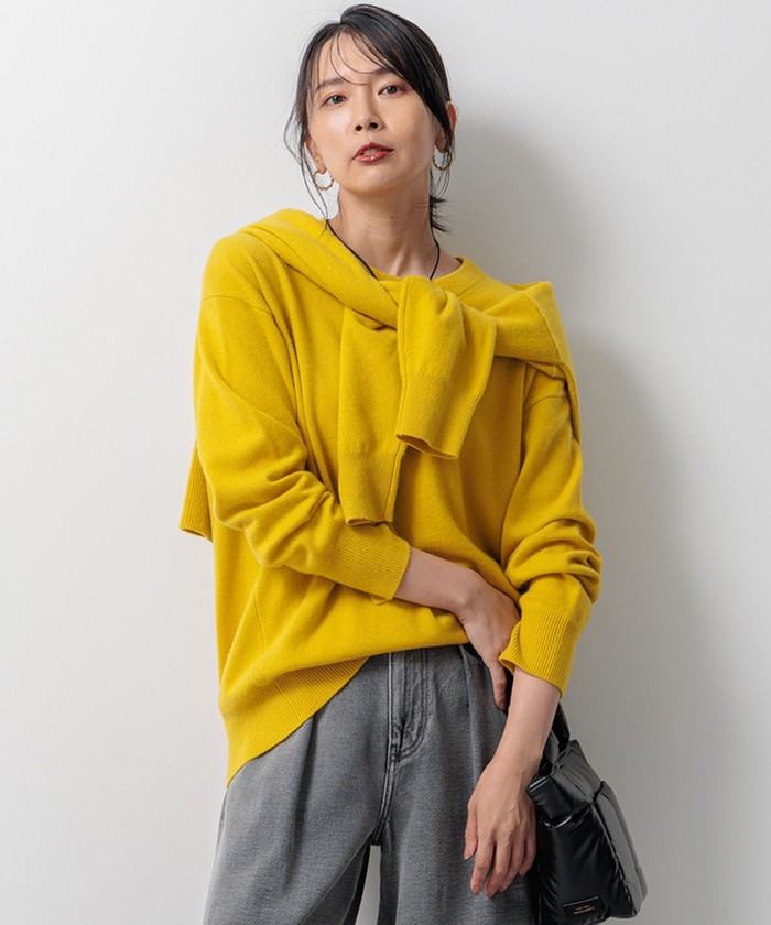 Oggi2月号掲載/洗える】ピュアカシミヤ クルーネック ニット(506875078