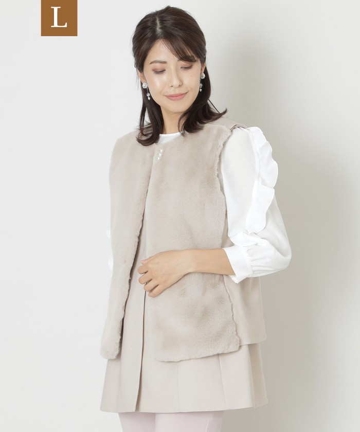 フェイクファー ジレ L】フェイクファー3WAYジレ(506864927)｜阪急百貨店公式通販