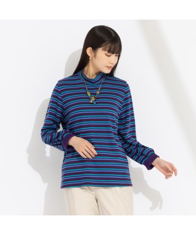 リリアンビューティ Liliane Burty 先染めマルチボーダー ハイネック