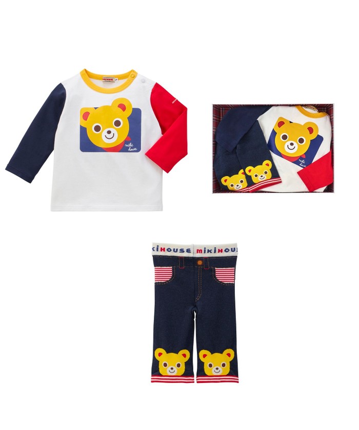 mikihouse 【ミキハウス】 長袖Tシャツセット【BOX付き】 イエロー フリー(70-80cm) mikihouse 【ミキハウス】 長袖Tシャツセット【BOX付き】 イエロー フリー(70-80cm)